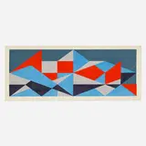 Josef Zenk, Zig + Zag, screenprint in colors