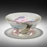 Richard Ritter, Disk Platter, 1981, blown glass with murrine and canes, sandblasted