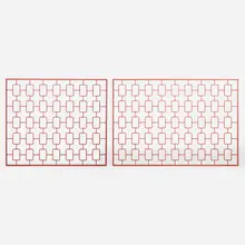 attribution Jean Royère, Room dividers, set of two, c. 1950, enameled steel