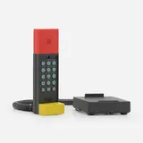 Enorme telephone by Ettore Sottsass, 1986, plastic, rubber, sold Mar 2023
