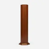 Frank Lloyd Wright, Hexagonal weed vase, 1953 / 1954, mahogany, copper-anodized aluminum