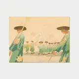 Bertha Lum, Wedding Banner, 1924, woodcut in colors