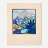 Frances Gearhart, Winter is Near, 1936, woodcut in colors