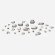Frank Lloyd Wright, Imperial Hotel dinnerware, transfer-printed porcelain