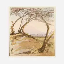 Helen Hyde, Mount Orizaba, 1912, woodcut in colors
