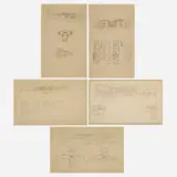 Frank Lloyd Wright, Plates from the Wasmuth Portfolio, 1911, lithograph