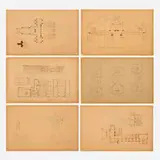 Frank Lloyd Wright, Plates from the Wasmuth Portfolio, 1911, lithograph