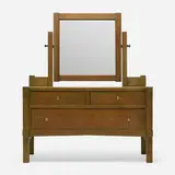 Gustav Stickley, Early and Rare dresser with mirror