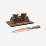 Joseph Heinrichs, Double inkwell stand with letter opener
