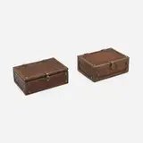 Joseph Heinrichs, Cigarette boxes with overlay and rivets, set of two
