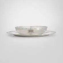 Eicher-Andersen Studio, Serving bowl and tray set, sterling silver