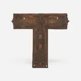 Rare T-plate from the Chicago Stock Exchange by Dankmar Adler and Louis Sullivan, 1893, electro-plated copper finish over cast iron, sold Apr 2017