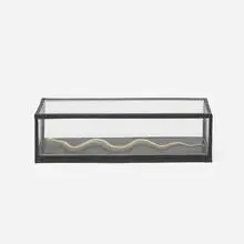 Early 20th Century, snake skeleton display, bone, wood, glass, vinyl