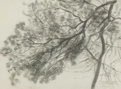 Untitled by Laura Knight, pencil 23.5 x 32cm ., sold Oct 2020