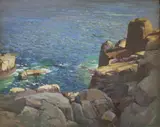 Lamorna Birch, Untitled, oil on panel 33 x 40.5cm .