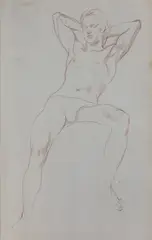 Randolph Schwabe, Untitled, chalk and washes various sizes