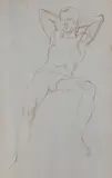 Randolph Schwabe, Untitled, chalk and washes various sizes