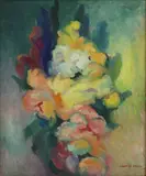 Maurice Prou, Untitled, oil on board 61 x 50cm .
