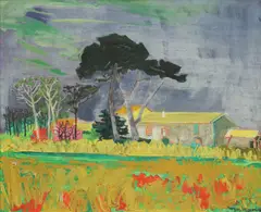 Untitled by Roger Bezombes, oil on board 55 x 65cm ., sold Oct 2020