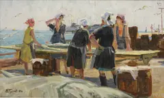 Yuri Gusev, Untitled, oil on board 40 x 65cm