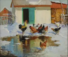 Vitaly Baranenko, Untitled, oil on canvas 22 x 50cm