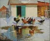 Vitaly Baranenko, Untitled, oil on canvas 22 x 50cm