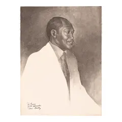 Charles White, Mayor Thomas Bradley, 1974, Lithograph on Arches paper