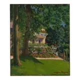 Garden in Bloom by Georges Henri Manzana Pissarro, oil on canvas, sold Feb 2026
