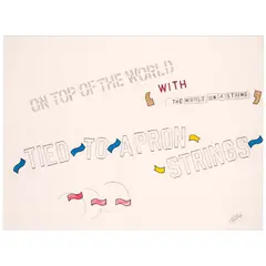 Lawrence Weiner, Untitled (On Top of the World), 2004, acrylic, graphite and marker on paper