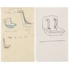 Robert Gober, Untitled (Study for DIA) & Untitled, 1991, I: graphite and ink on paper