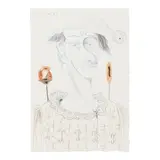 George Condo, Untitled, 1985, colored pencil on paper