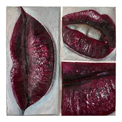 Black Metal Dahlia by Gina Beavers, 2016, acrylic on canvas laid on wood, offered Feb 2026