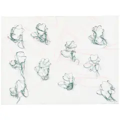 Ghada Amer, Untitled (Fingers in Pink), 1997, acrylic and embroidery on canvas