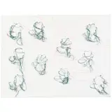 Ghada Amer, Untitled (Fingers in Pink), 1997, acrylic and embroidery on canvas