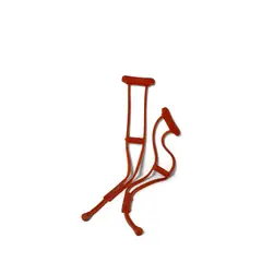 Mona Hatoum, Untitled (Crutches), 1991-2001, rubber in two parts