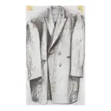 Alex Foxton, Old Coat, 2021, charcoal and masking tape on paper