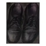 Alex Foxton, Comme des Garçons Doctor Martens (II), 2021, oil, charcoal, acrylic and glitter on canvas