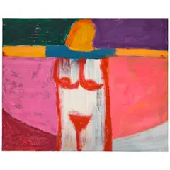 Katherine Bradford, Cape Woman, 2019, acrylic on canvas