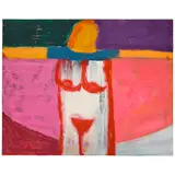 Katherine Bradford, Cape Woman, 2019, acrylic on canvas