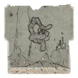 Pope.L, Failure Drawing #1154 Rocket Cluster Grey, 2004, ink and ballpoint pen on printed paper