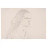 Alex Katz, Study for Song (Meredith), 1980, graphite on paper