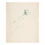 Léonor Fini, Dormeuse bleue, 1983, watercolor on paper