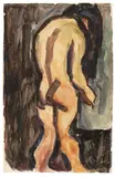 Georges Rouault, Nu de dos, 1918, gouache and watercolor on paper