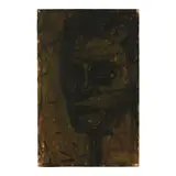 Lester Johnson, Self-Portrait in Umber