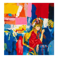 Cafe du Coin by Nicola Simbari, 1976, serigraph on canvas, sold Feb 2026