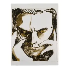 Alex Foxton, Pasolini study, 2021, oil pastel and graphite on paper