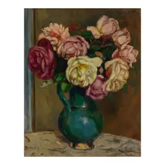 Albert André, Roses, 1912, oil on cardboard mounted on canvas