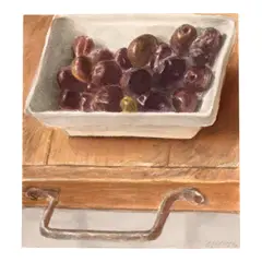 Olives by Avigdor Arikha, 1976, watercolor on paper, sold Feb 2026