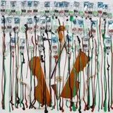 Arman, Violin and Paint Tubes, sliced violin, paint tubes and acrylic on canvas