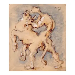 Jacques Lipchitz, Study for Theseus, 1942, tempera on board